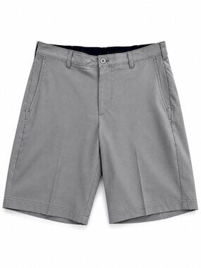 IZOD Golf Flat Front Golf Shorts Men's 30 Gray Stretch Performance